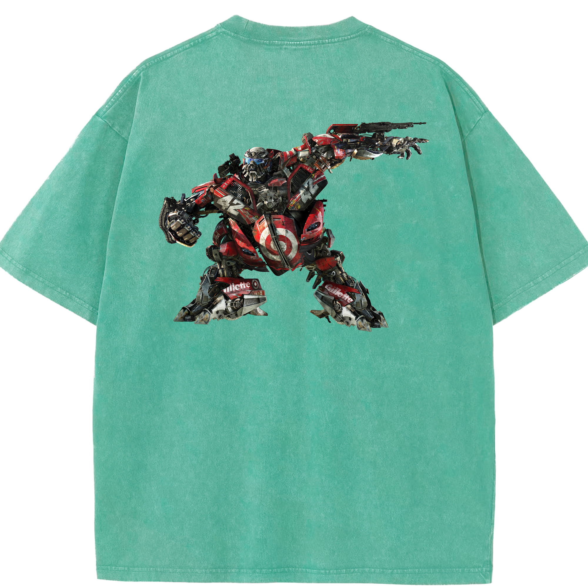 （画像用）  綿100% ヴィンテージ風 半袖Tシャツ（背面プリント）